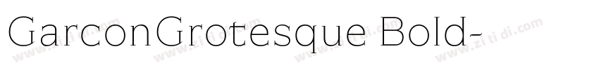GarconGrotesque Bold字体转换